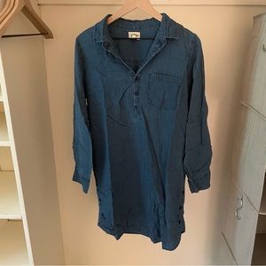 J.Crew Denim Shirtdress with Button Sides